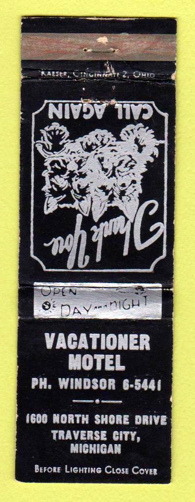 Vacationer Motel - Matchbook (newer photo)